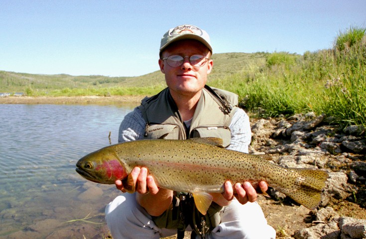 Fly fishing damselflies shallow.
