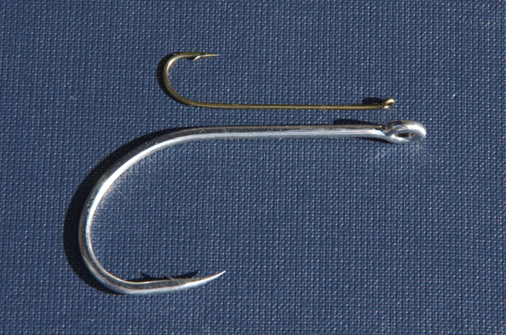 Fly fishing hook size shank length.