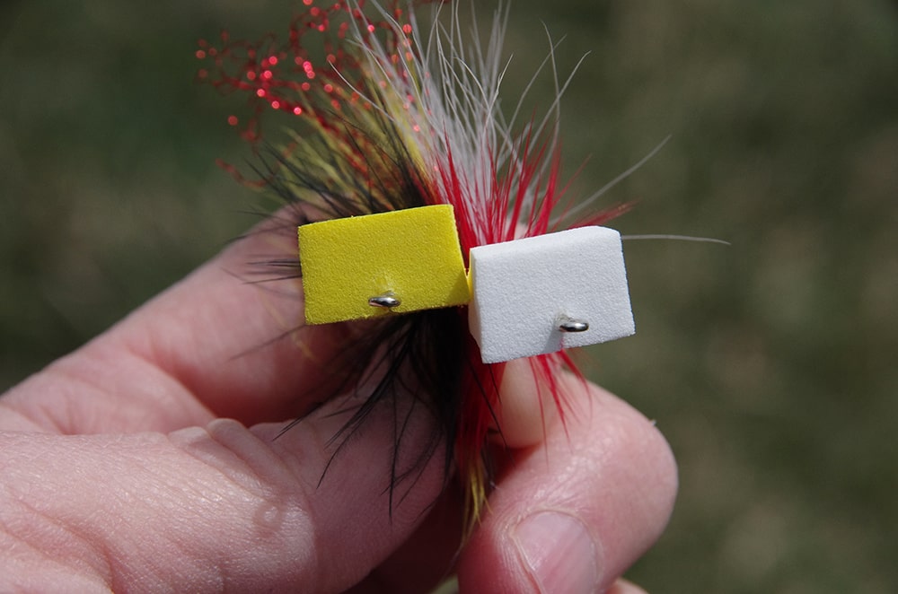 blockhead popper fly for smallmouth bass
