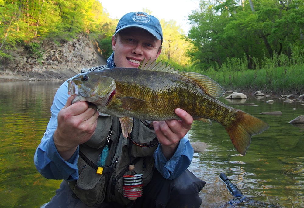 post spawn smallmouth on fly